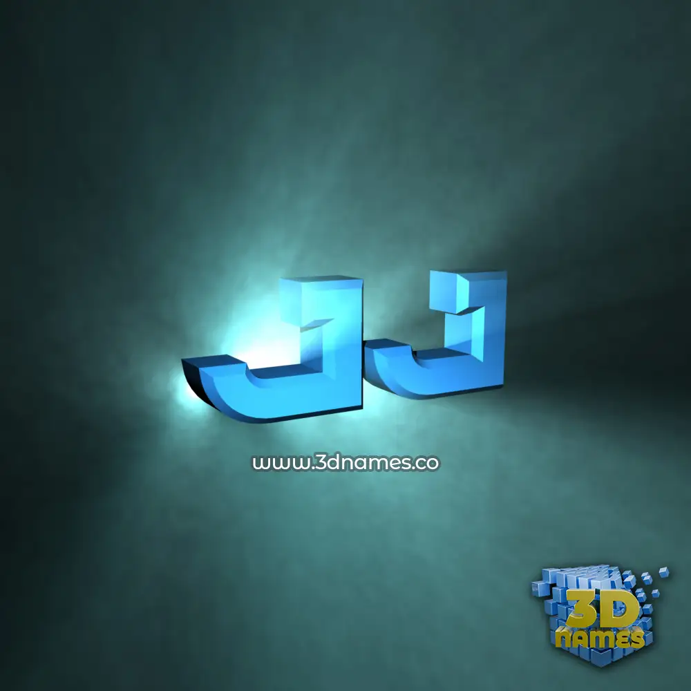 jj in Light Shine style - 3D name wallpaper