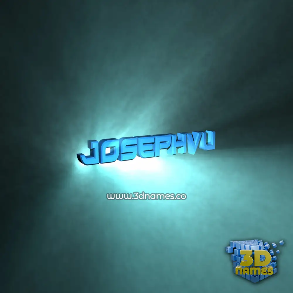josephvu in Light Shine style - 3D name wallpaper