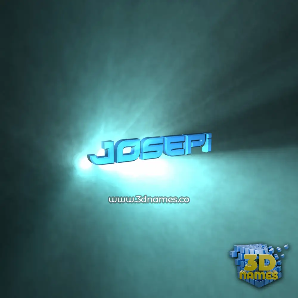 josepi in Light Shine style - 3D name wallpaper