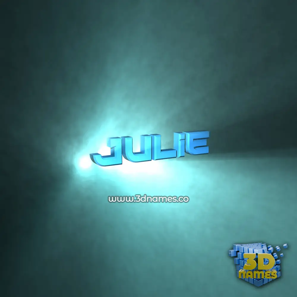 julie in Light Shine style - 3D name wallpaper
