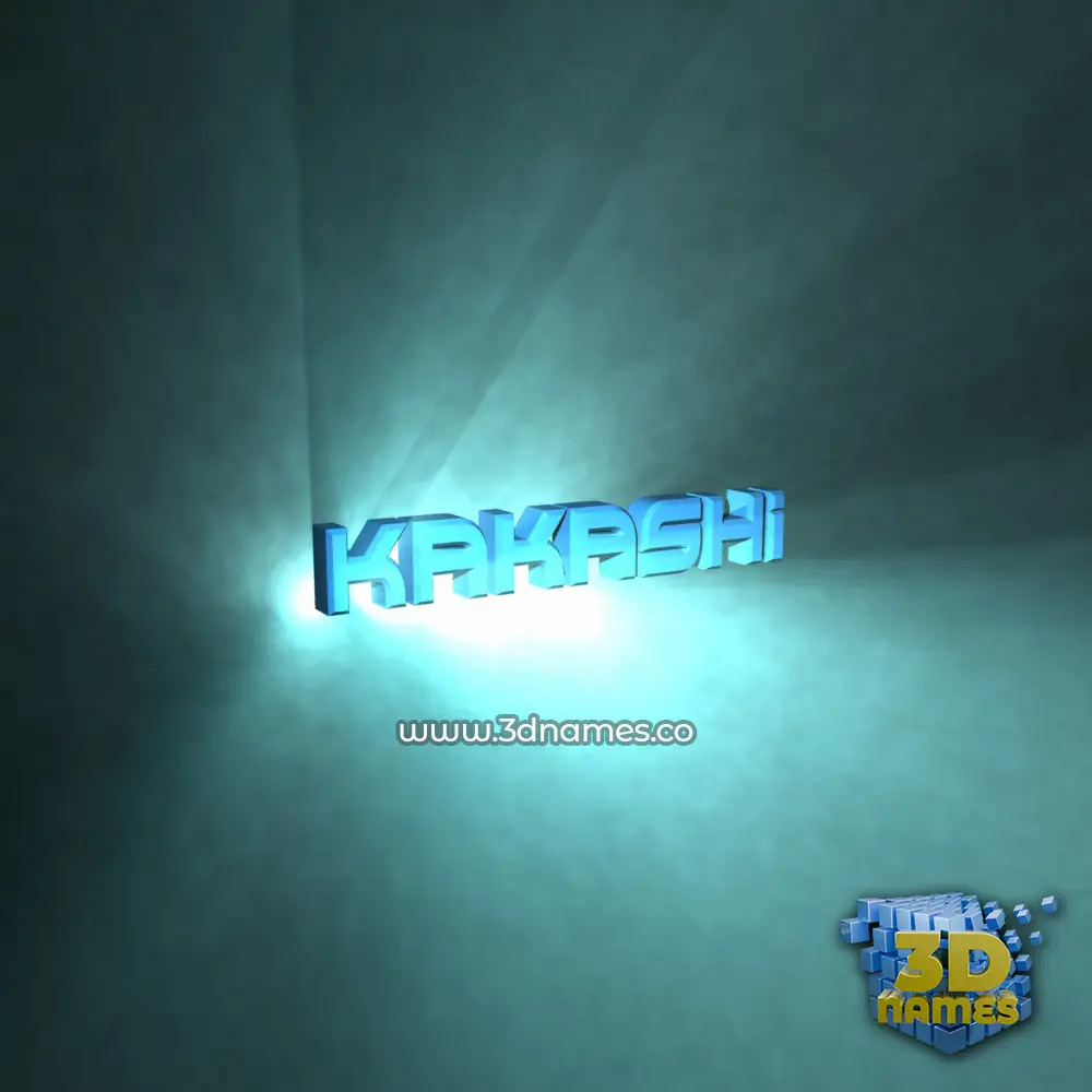 kakashi in Light Shine style - 3D name wallpaper