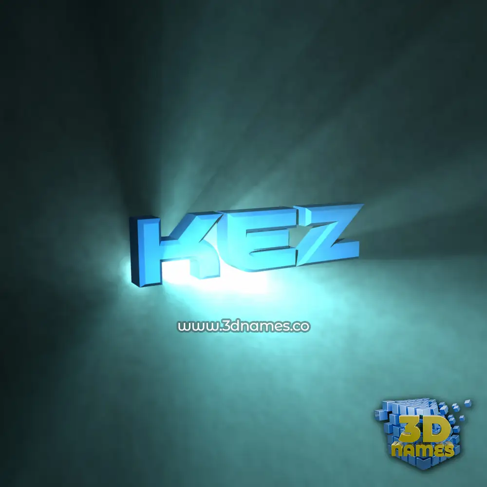 kez in Light Shine style - 3D name wallpaper kez in Light Shine style - 3D name wallpaper