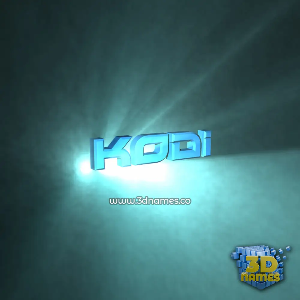 kodi in Light Shine style - 3D name wallpaper kodi in Light Shine style - 3D name wallpaper