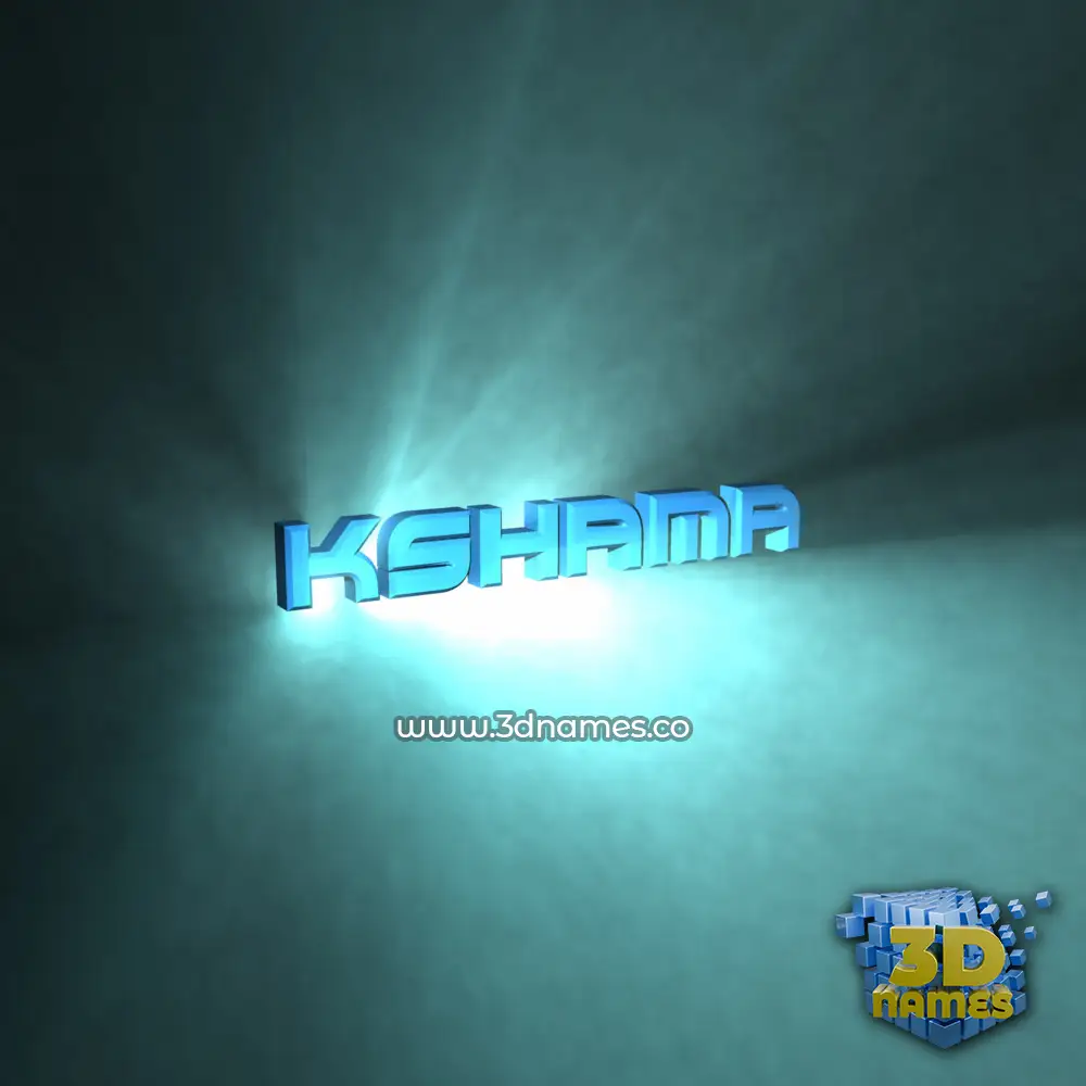 kshama in Light Shine style - 3D name wallpaper