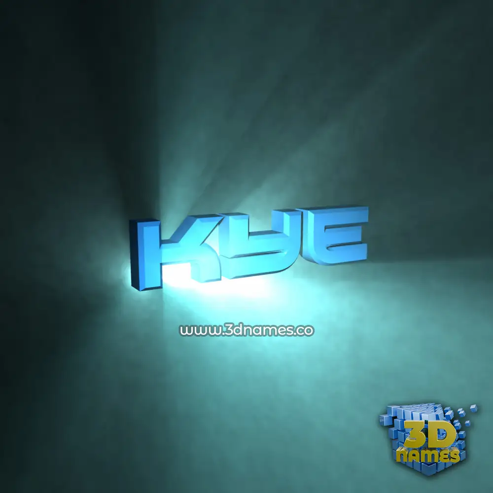 kye in Light Shine style - 3D name wallpaper