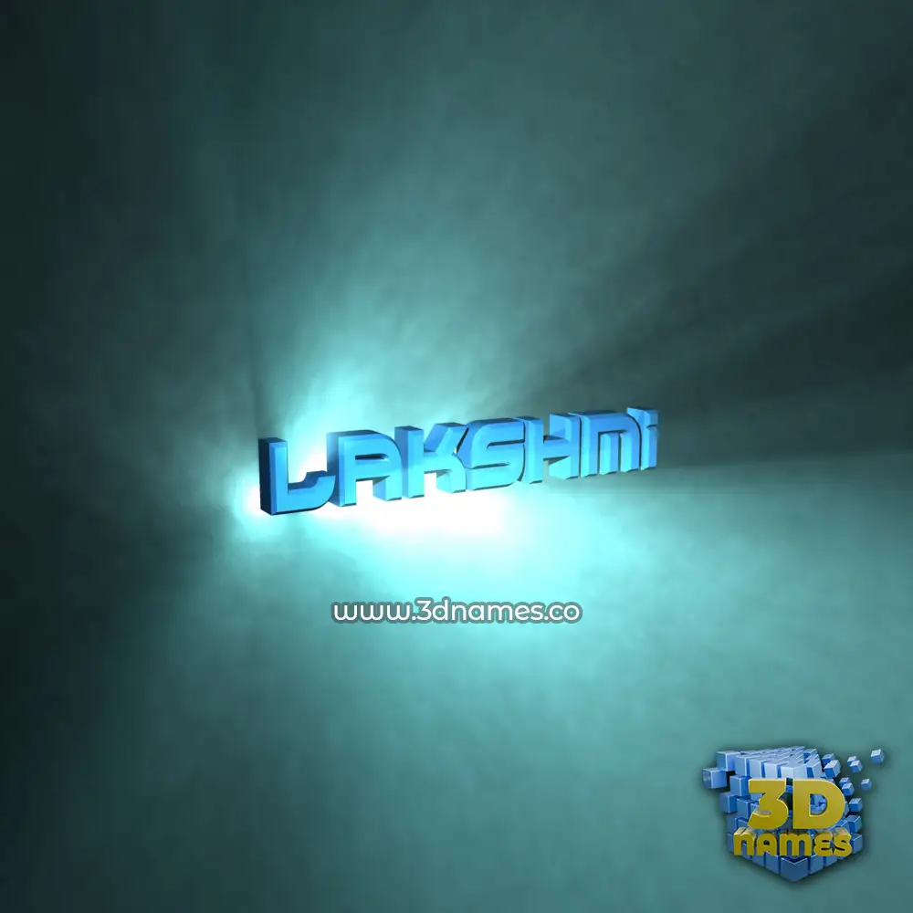 lakshmi in Light Shine style - 3D name wallpaper