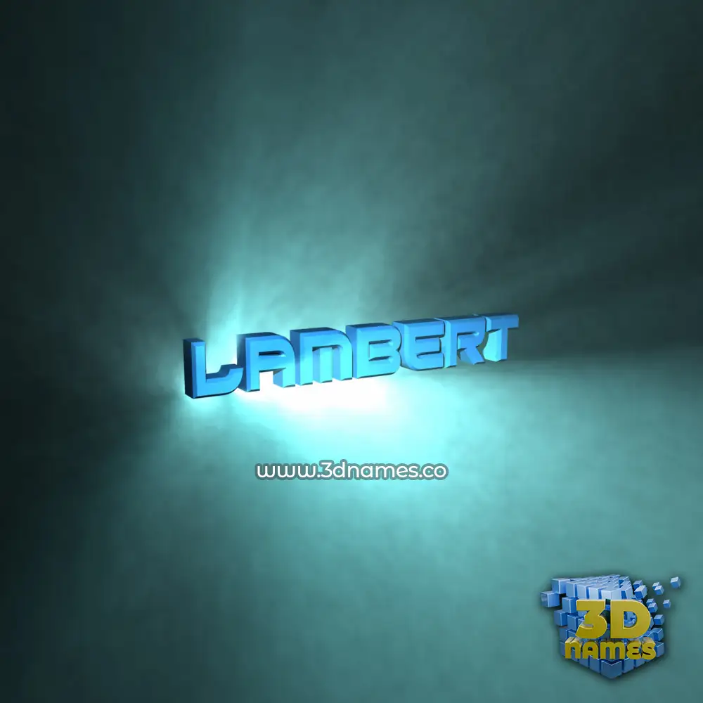 lambert in Light Shine style - 3D name wallpaper