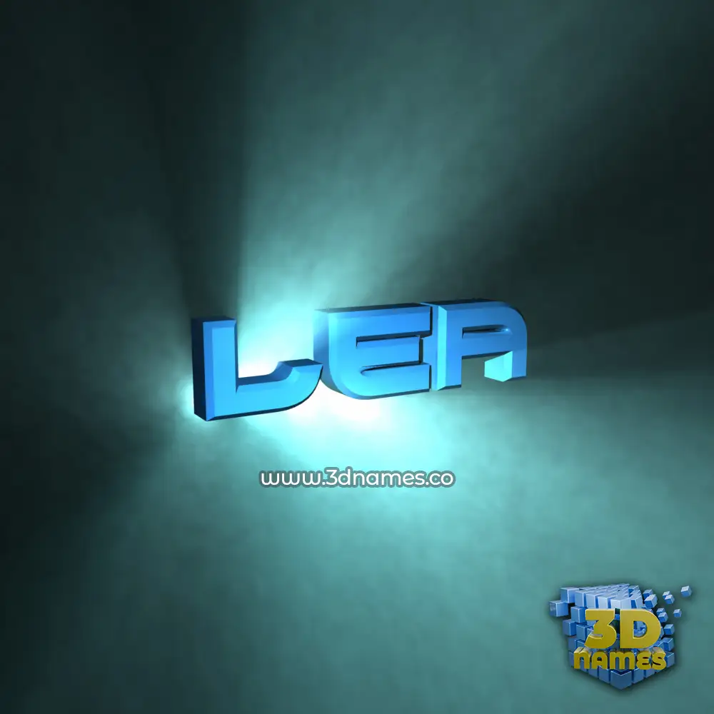lea in Light Shine style - 3D name wallpaper