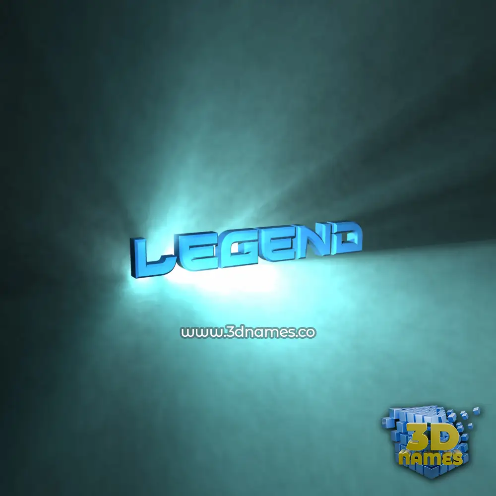 legend in Light Shine style - 3D name wallpaper