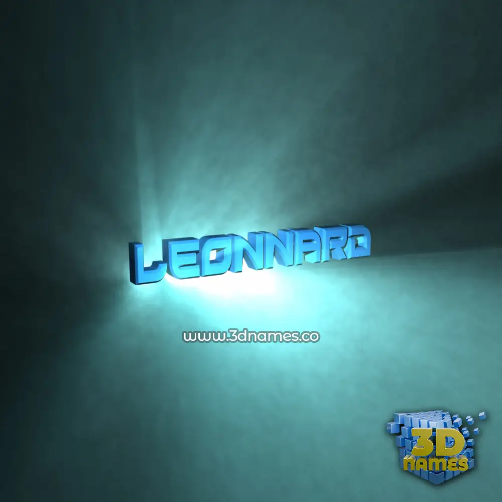 leonnard in Light Shine style - 3D name wallpaper