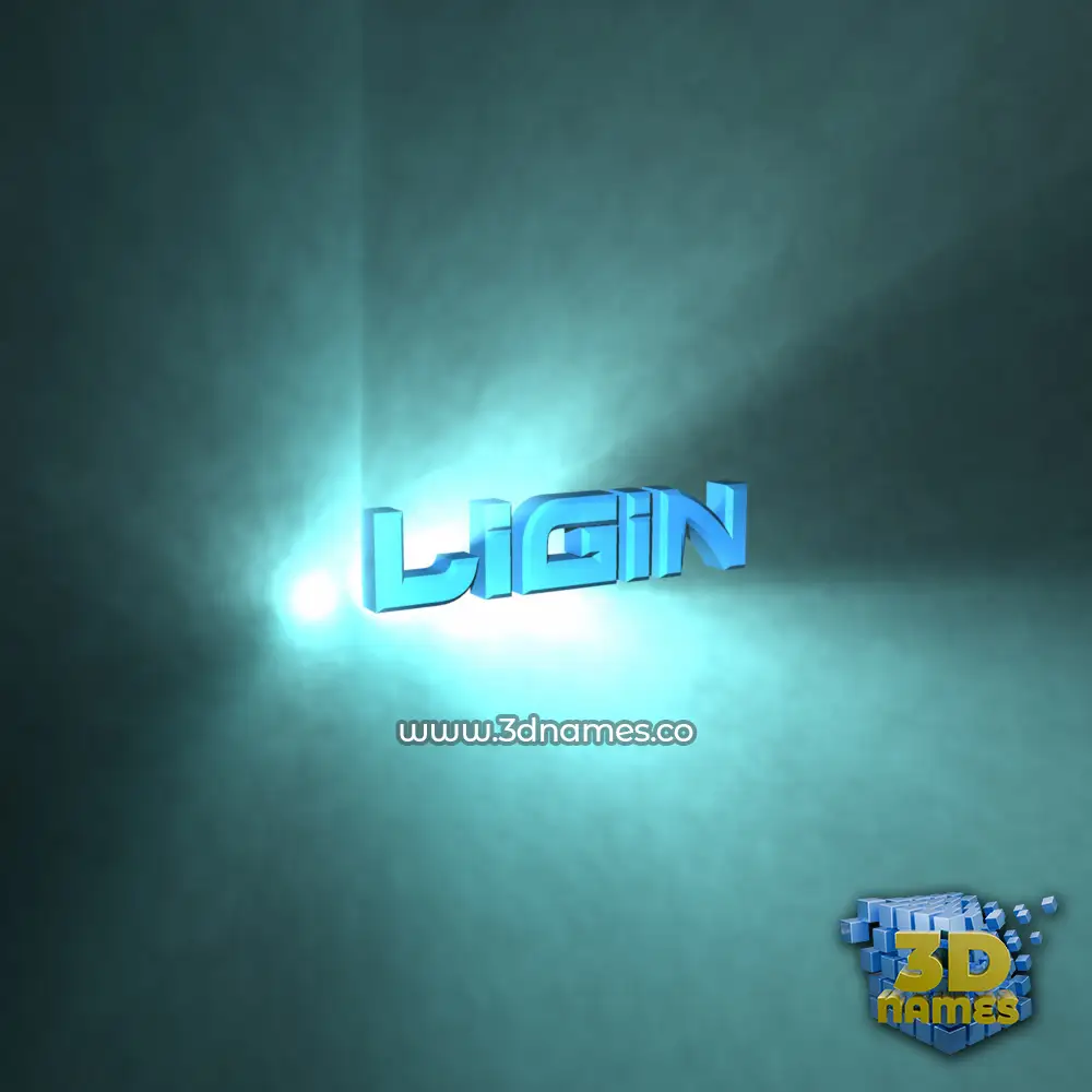ligin in Light Shine style - 3D name wallpaper