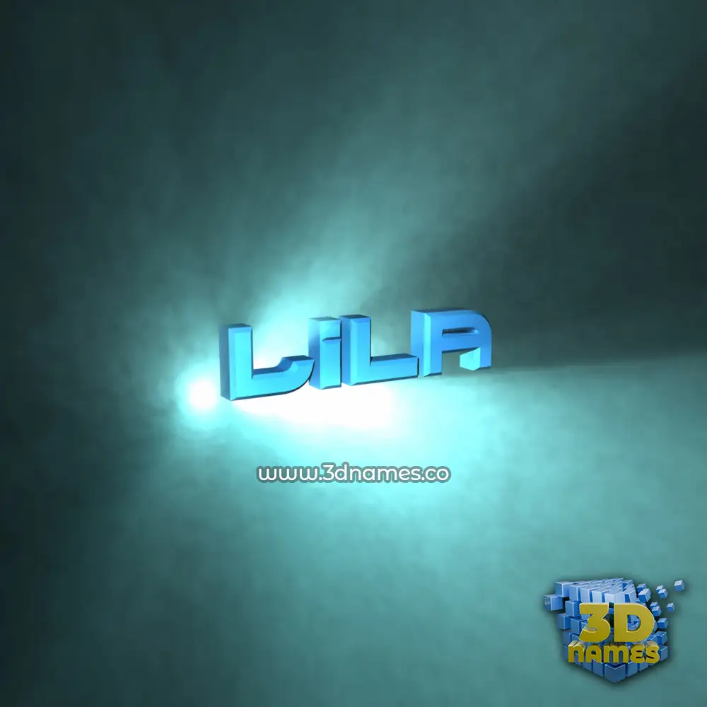 lila in Light Shine style - 3D name wallpaper