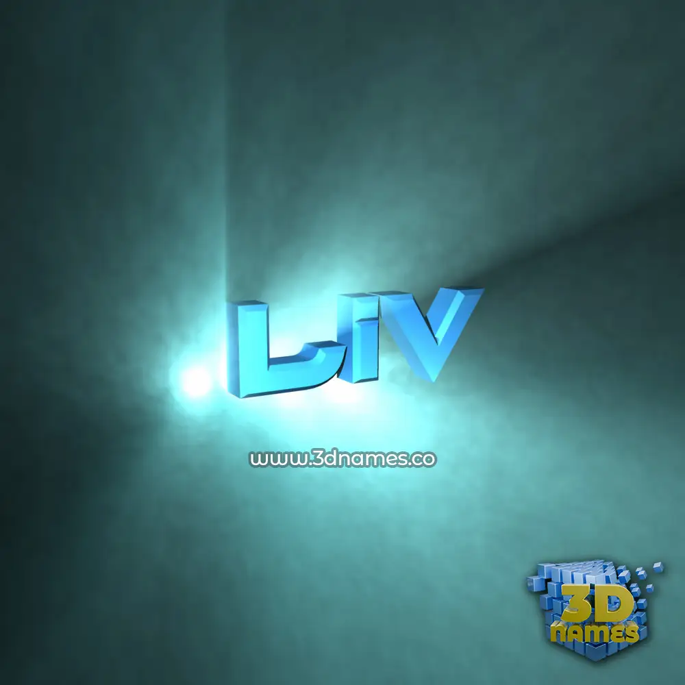 liv in Light Shine style - 3D name wallpaper