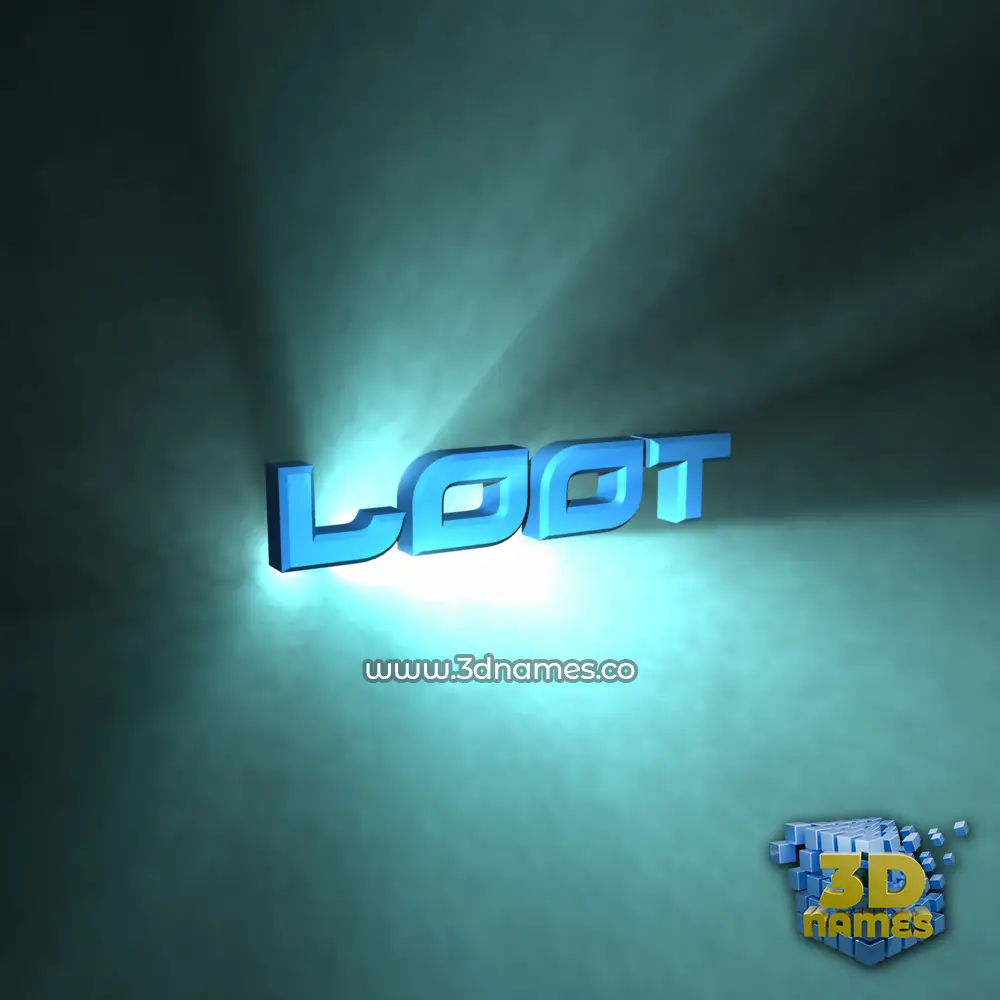loot in Light Shine style - 3D name wallpaper loot in Light Shine style - 3D name wallpaper