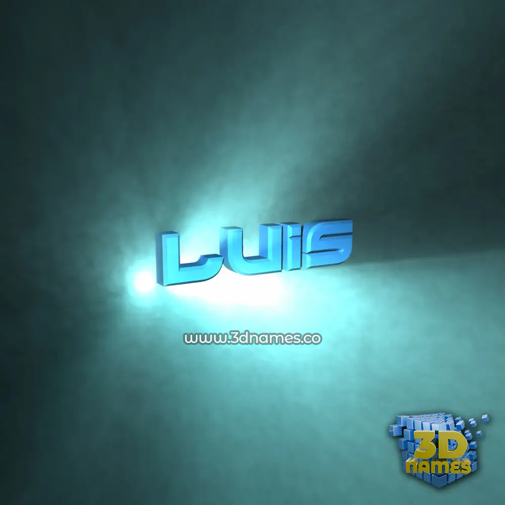 luis in Light Shine style - 3D name wallpaper
