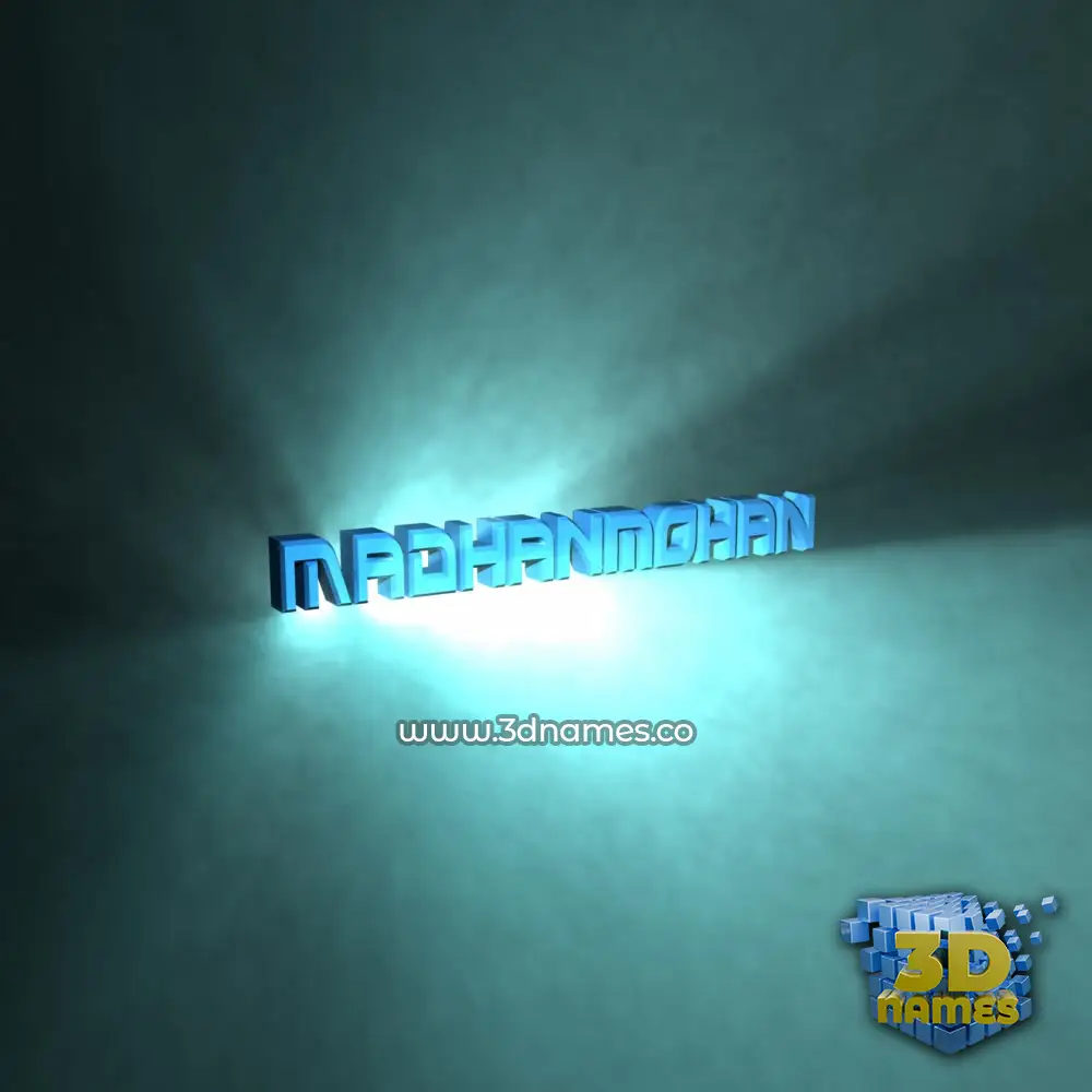 madhanmohan in Light Shine style - 3D name wallpaper