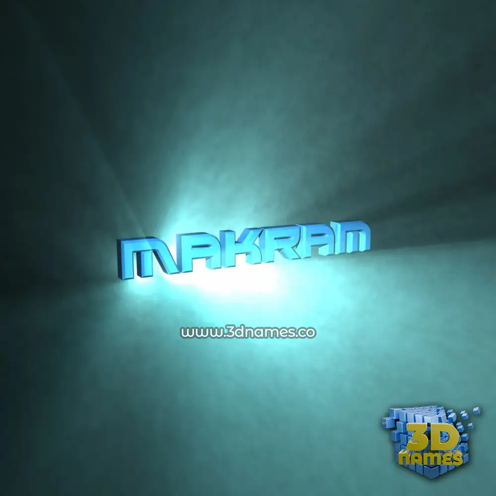 makram in Light Shine style - 3D name wallpaper