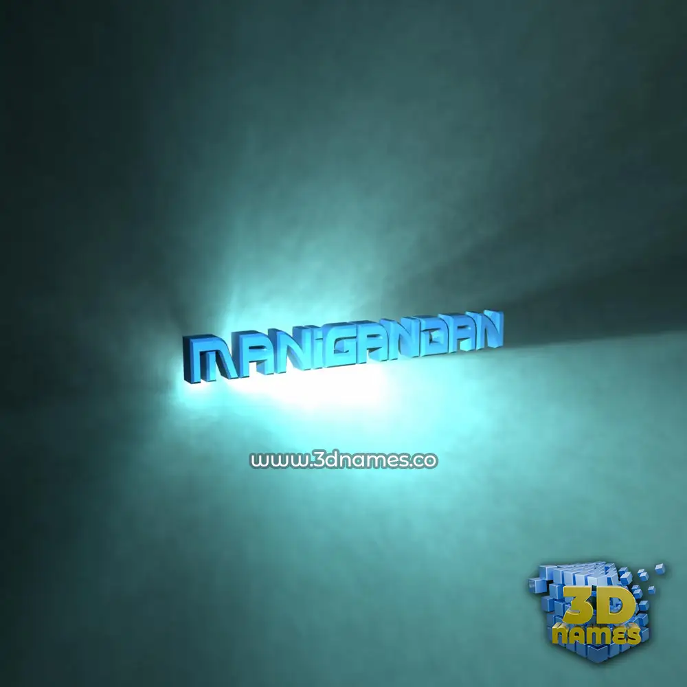 manigandan in Light Shine style - 3D name wallpaper