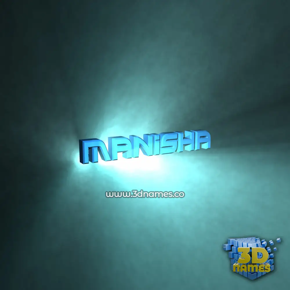 manisha in Light Shine style - 3D name wallpaper