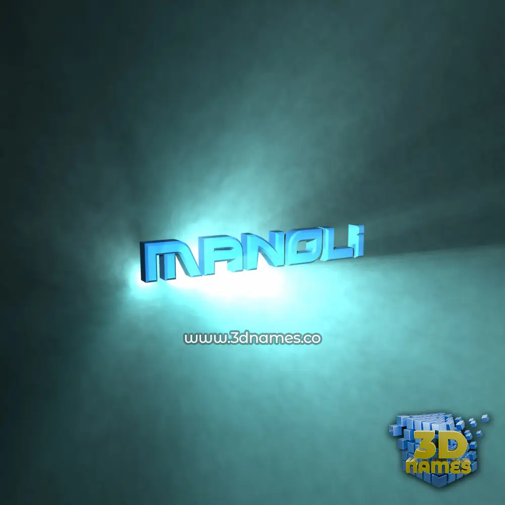 manoli in Light Shine style - 3D name wallpaper