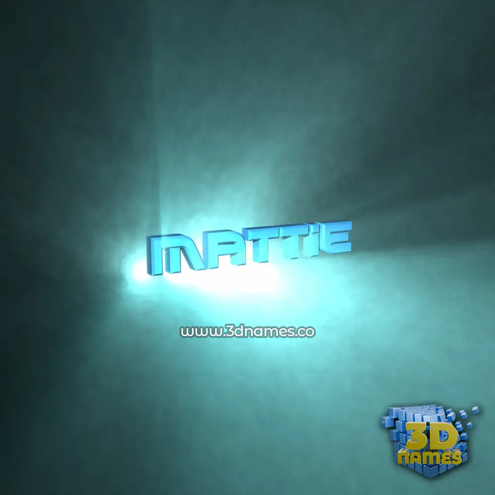 mattie in Light Shine style - 3D name wallpaper