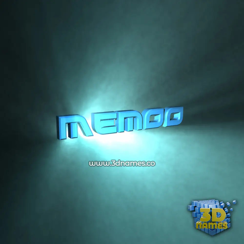 memoo in Light Shine style - 3D name wallpaper memoo in Light Shine style - 3D name wallpaper