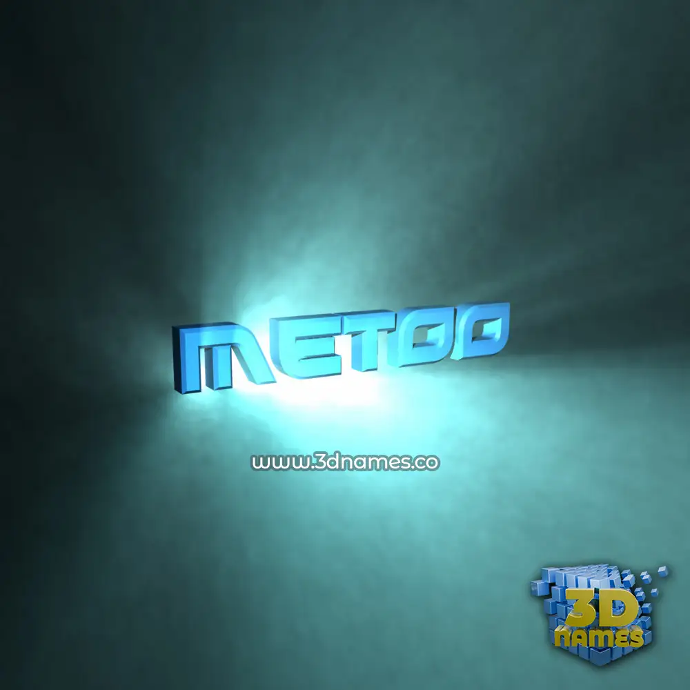 metoo in Light Shine style - 3D name wallpaper