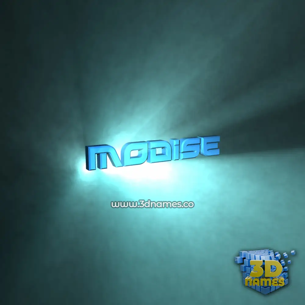 modise in Light Shine style - 3D name wallpaper