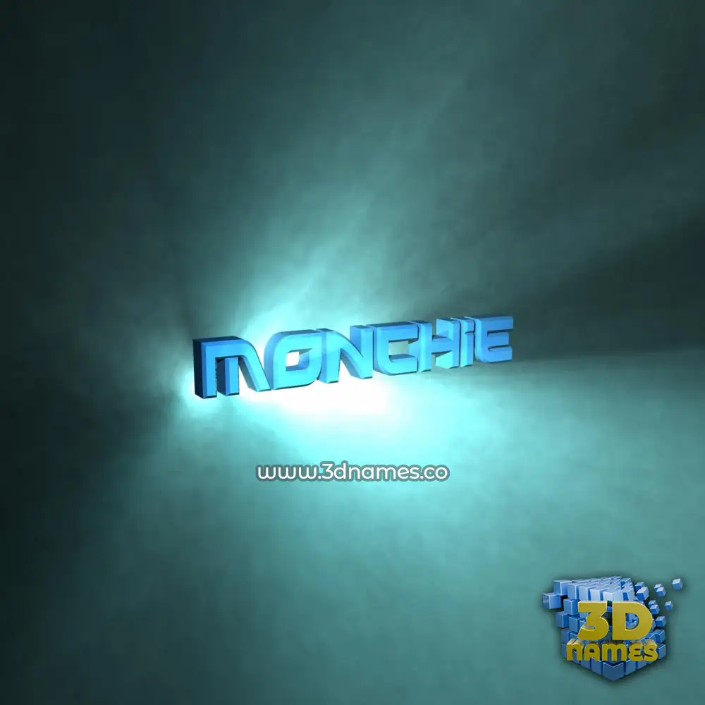 monchie in Light Shine style - 3D name wallpaper monchie in Light Shine style - 3D name wallpaper