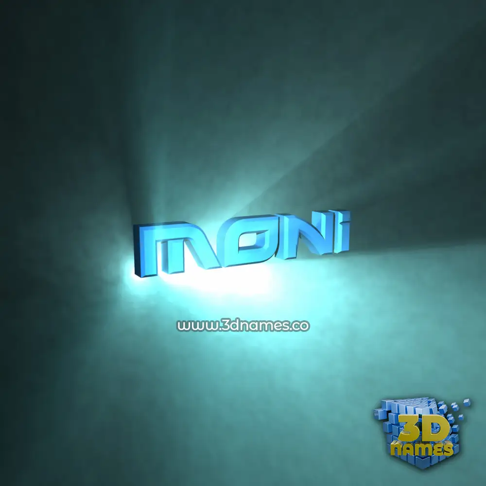moni in Light Shine style - 3D name wallpaper moni in Light Shine style - 3D name wallpaper