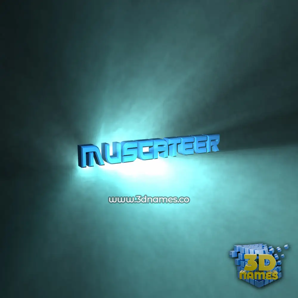 muscateer in Light Shine style - 3D name wallpaper muscateer in Light Shine style - 3D name wallpaper