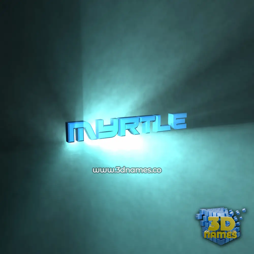 myrtle in Light Shine style - 3D name wallpaper
