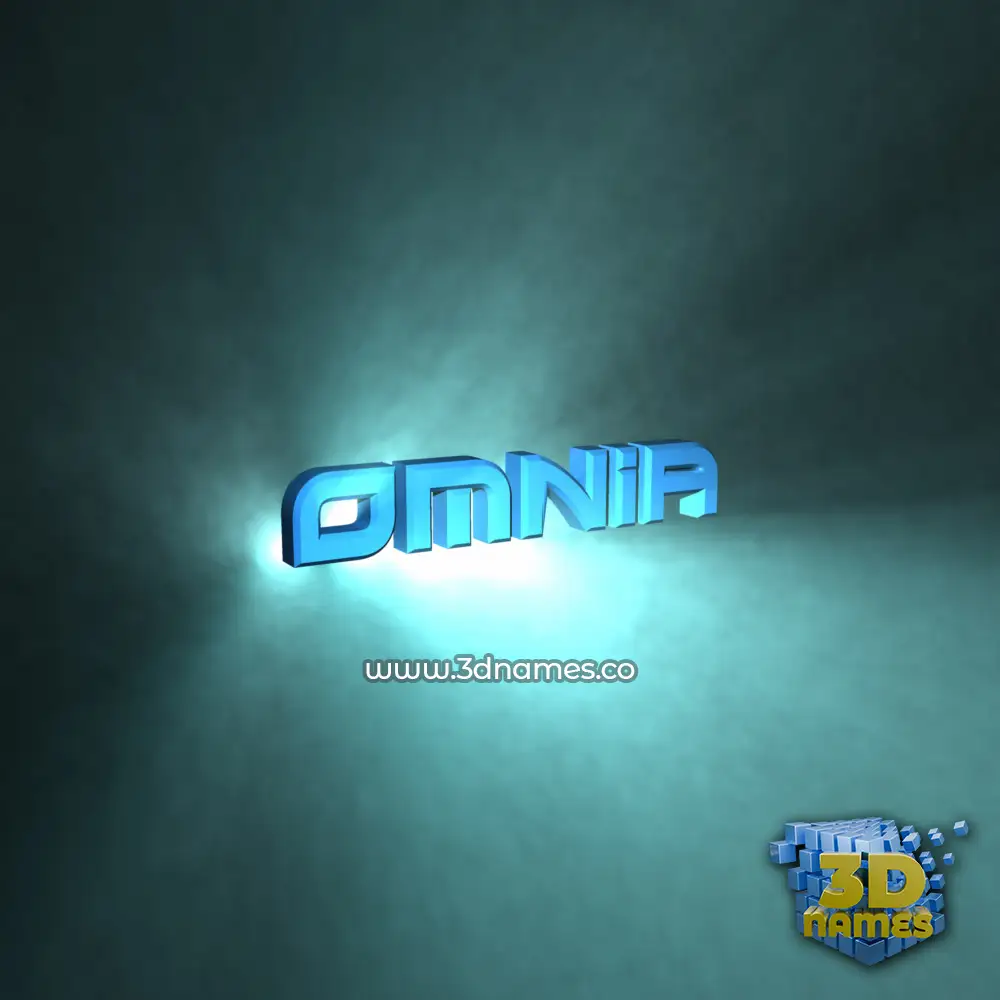 omnia in Light Shine style - 3D name wallpaper