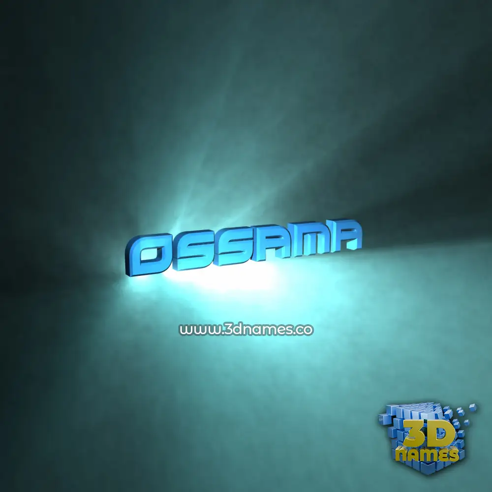 ossama in Light Shine style - 3D name wallpaper ossama in Light Shine style - 3D name wallpaper