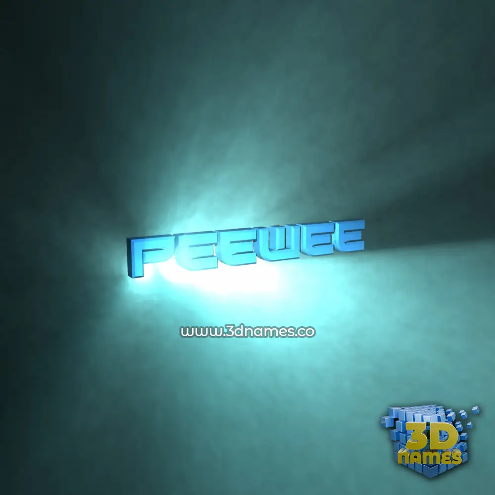 peewee in Light Shine style - 3D name wallpaper