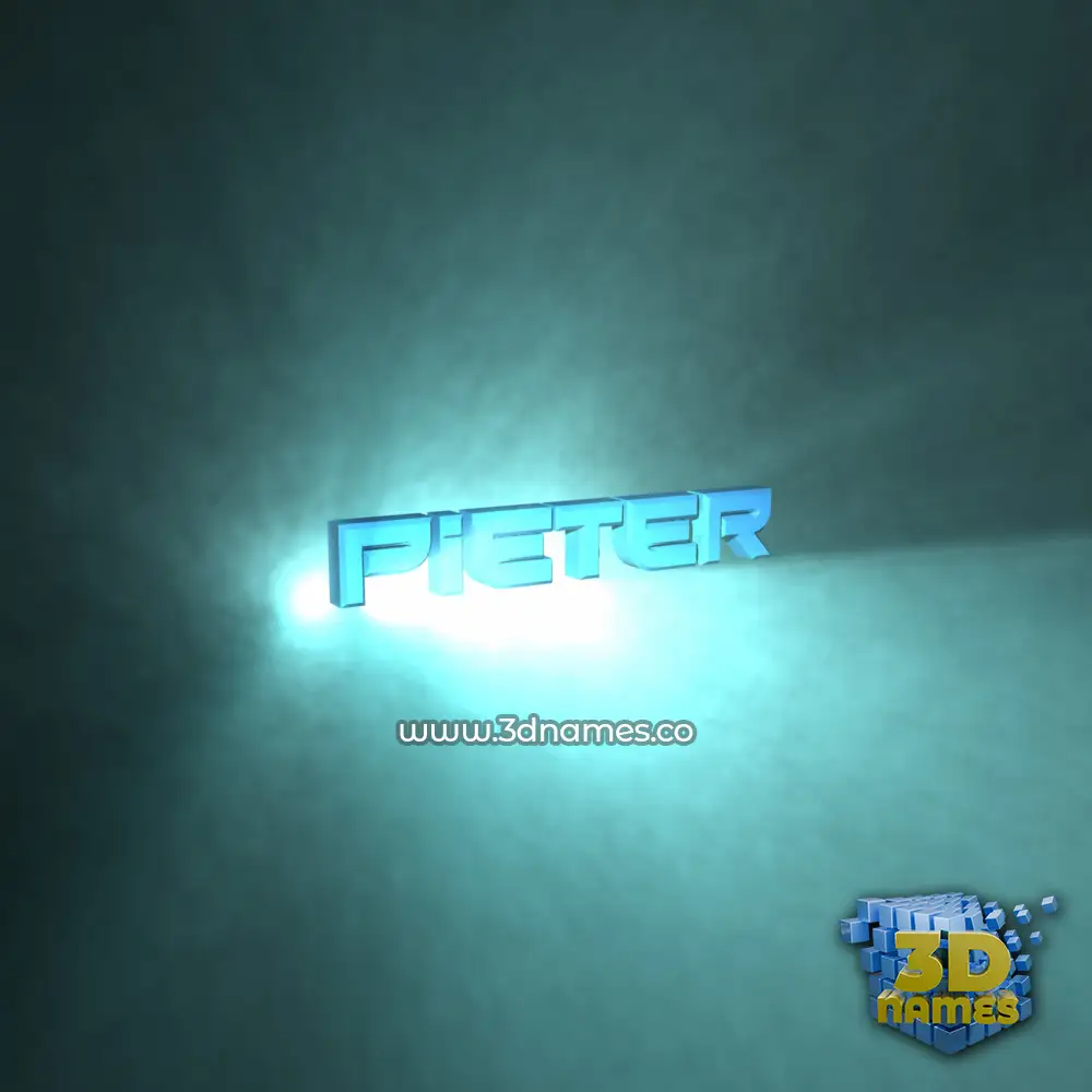 pieter in Light Shine style - 3D name wallpaper