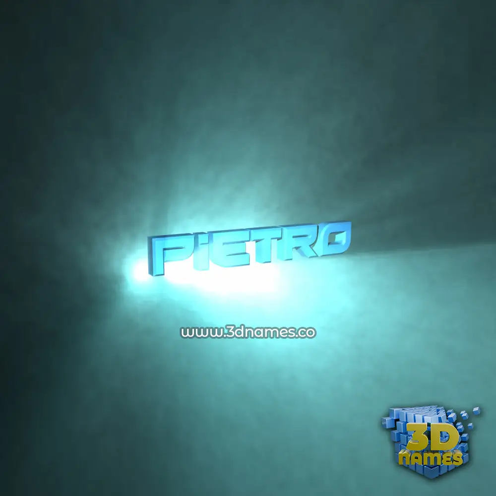 pietro in Light Shine style - 3D name wallpaper