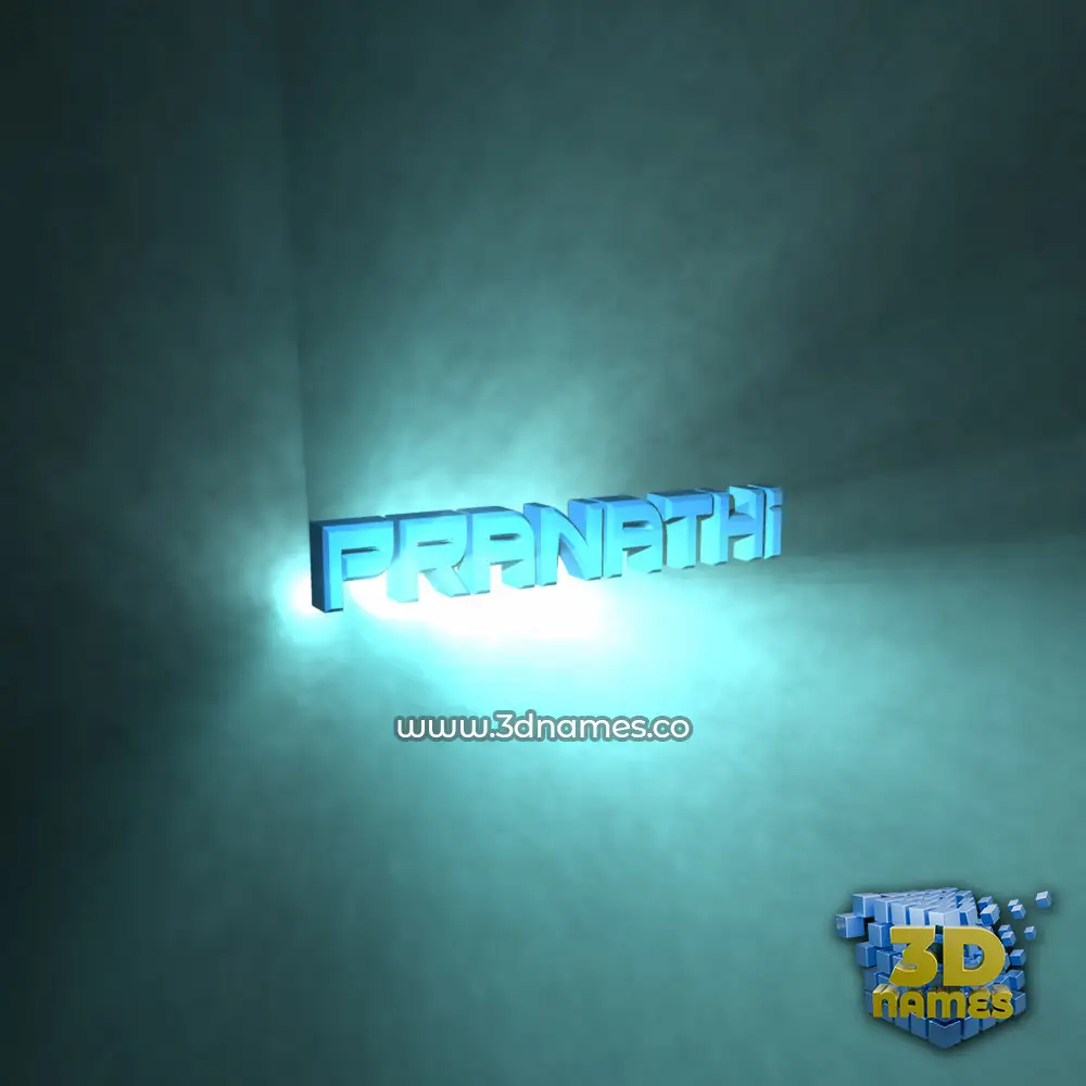 pranathi in Light Shine style - 3D name wallpaper