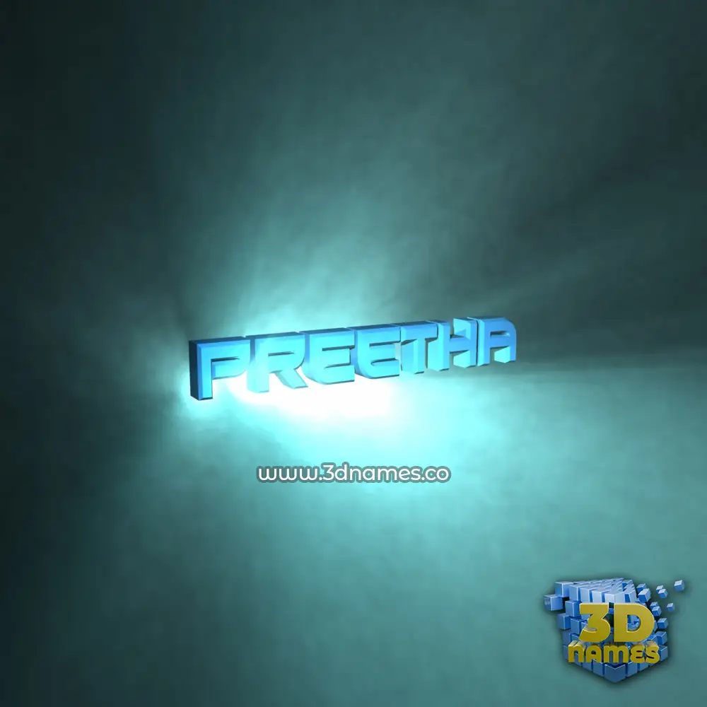 preetha in Light Shine style - 3D name wallpaper