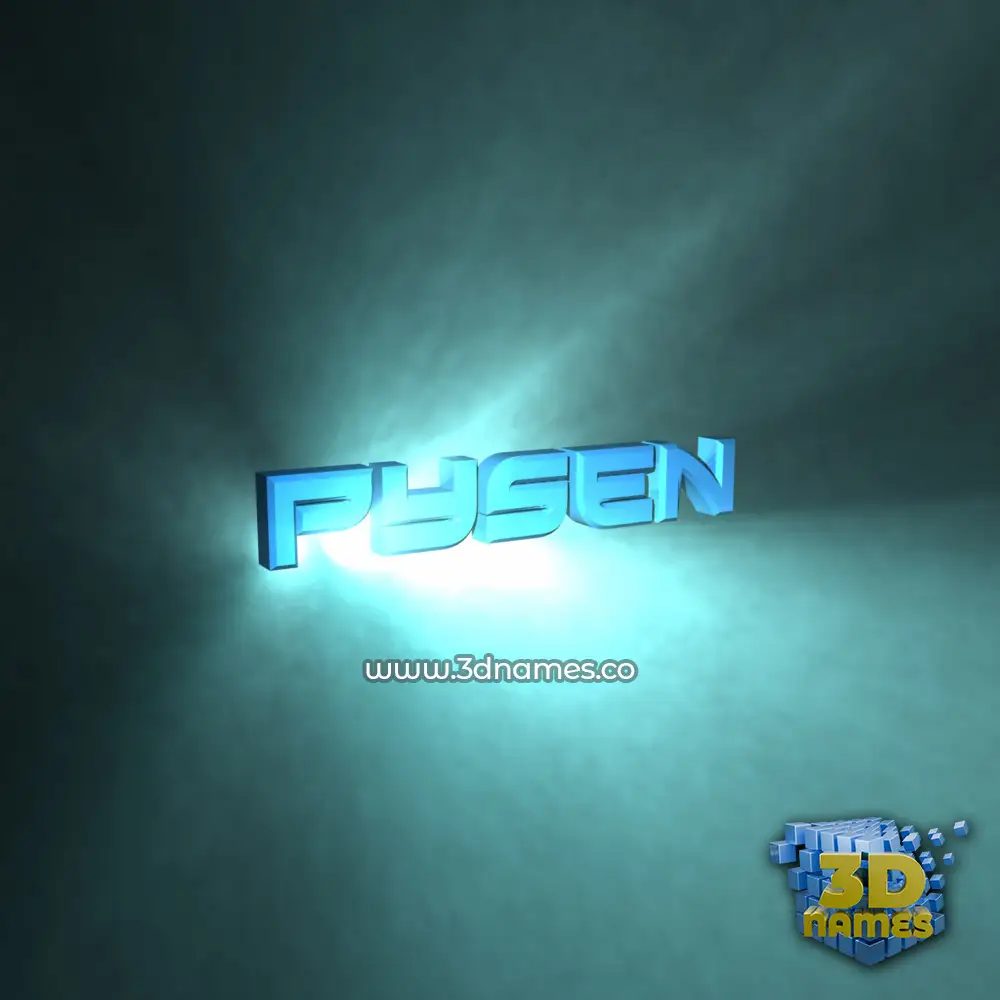 pysen in Light Shine style - 3D name wallpaper