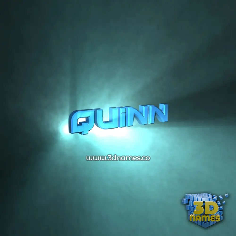 quinn in Light Shine style - 3D name wallpaper