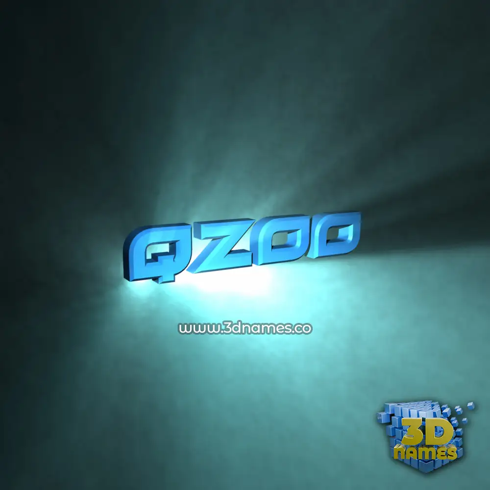 qzoo in Light Shine style - 3D name wallpaper qzoo in Light Shine style - 3D name wallpaper