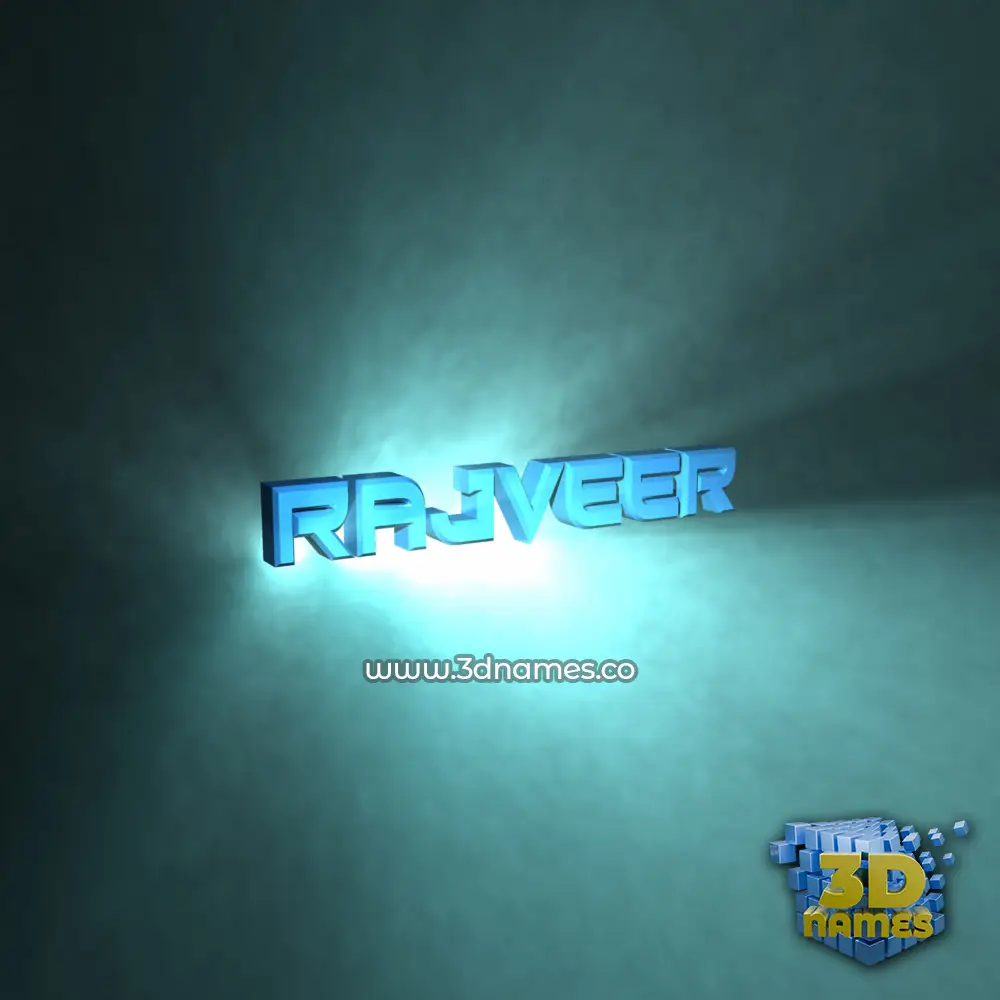 rajveer in Light Shine style - 3D name wallpaper