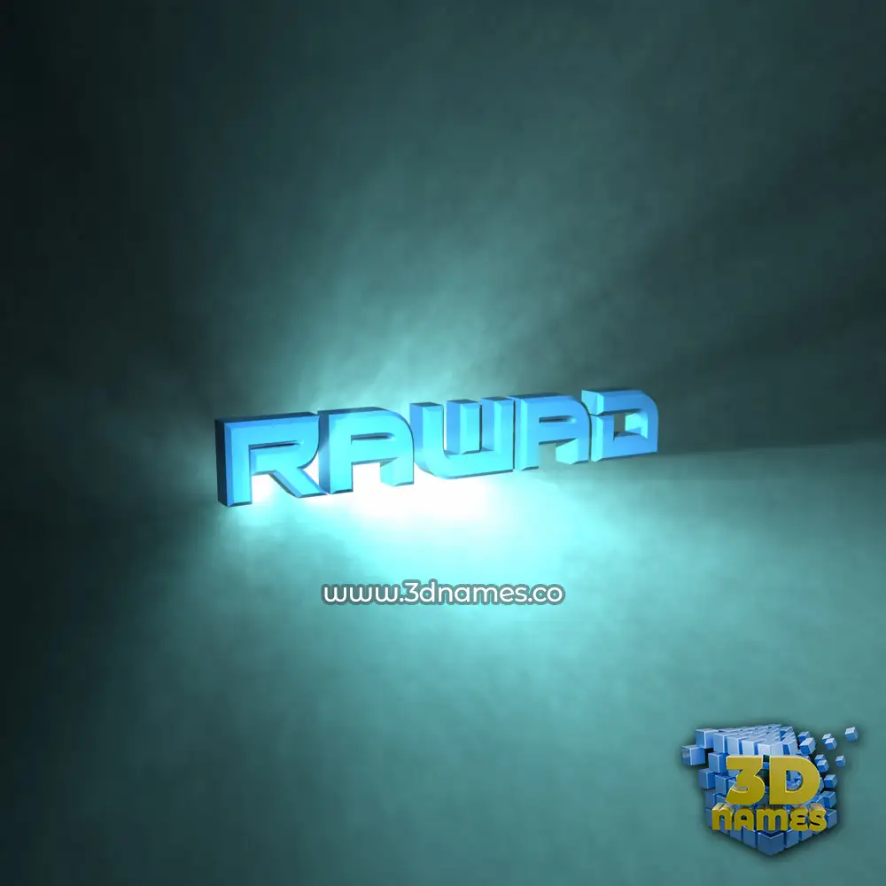 rawad in Light Shine style - 3D name wallpaper
