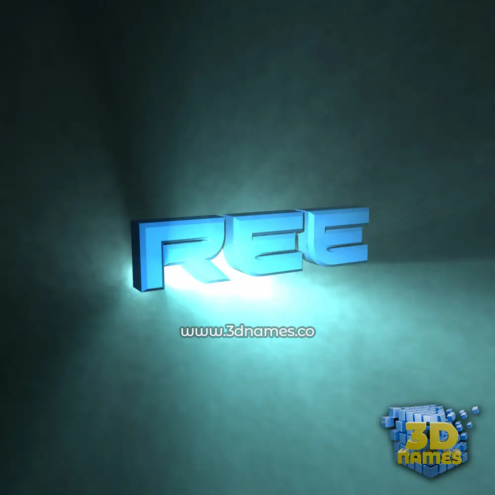 ree in Light Shine style - 3D name wallpaper