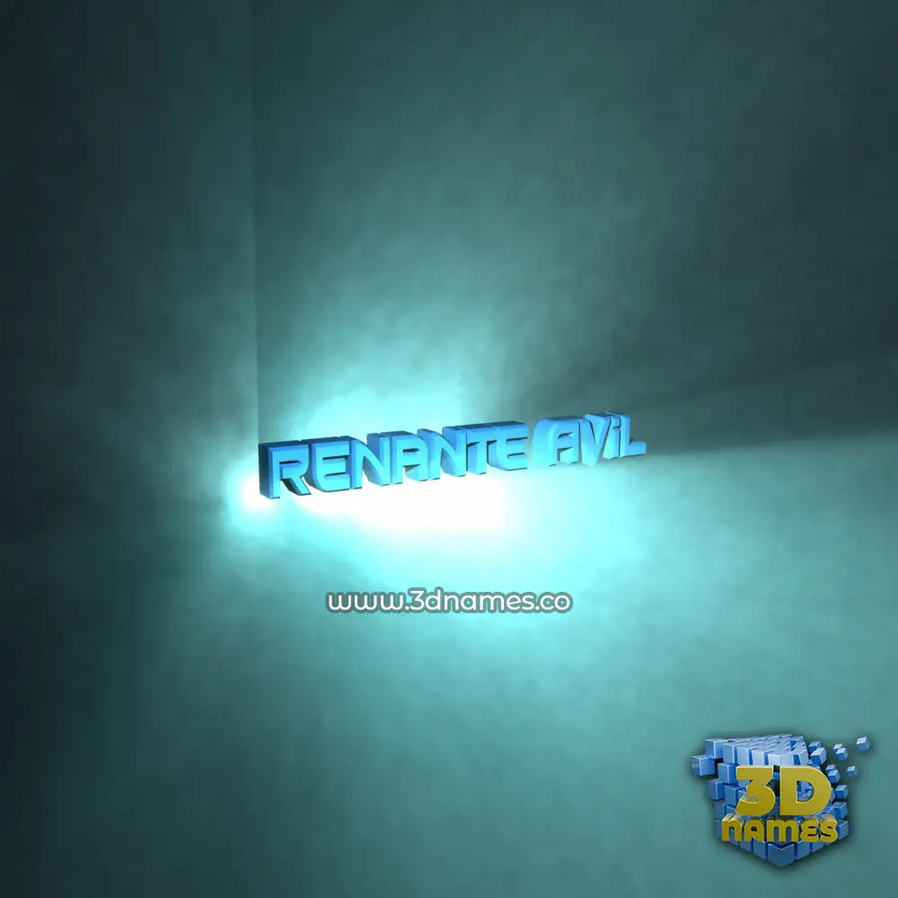 renante avil in Light Shine style - 3D name wallpaper