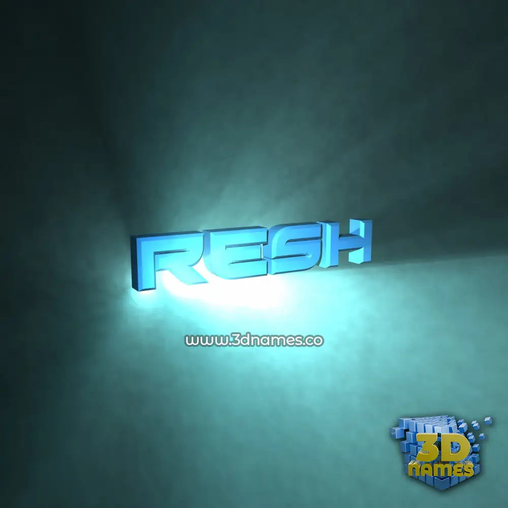 resh in Light Shine style - 3D name wallpaper resh in Light Shine style - 3D name wallpaper