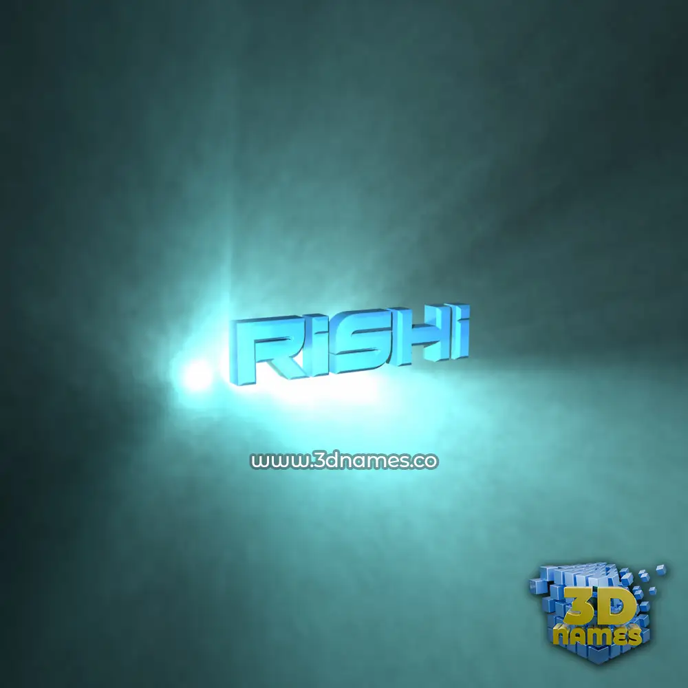 rishi in Light Shine style - 3D name wallpaper