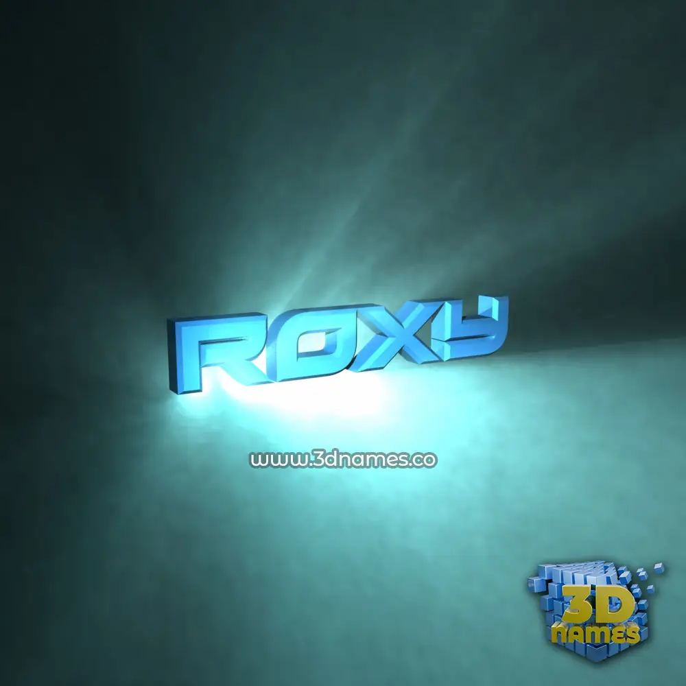 roxy in Light Shine style - 3D name wallpaper