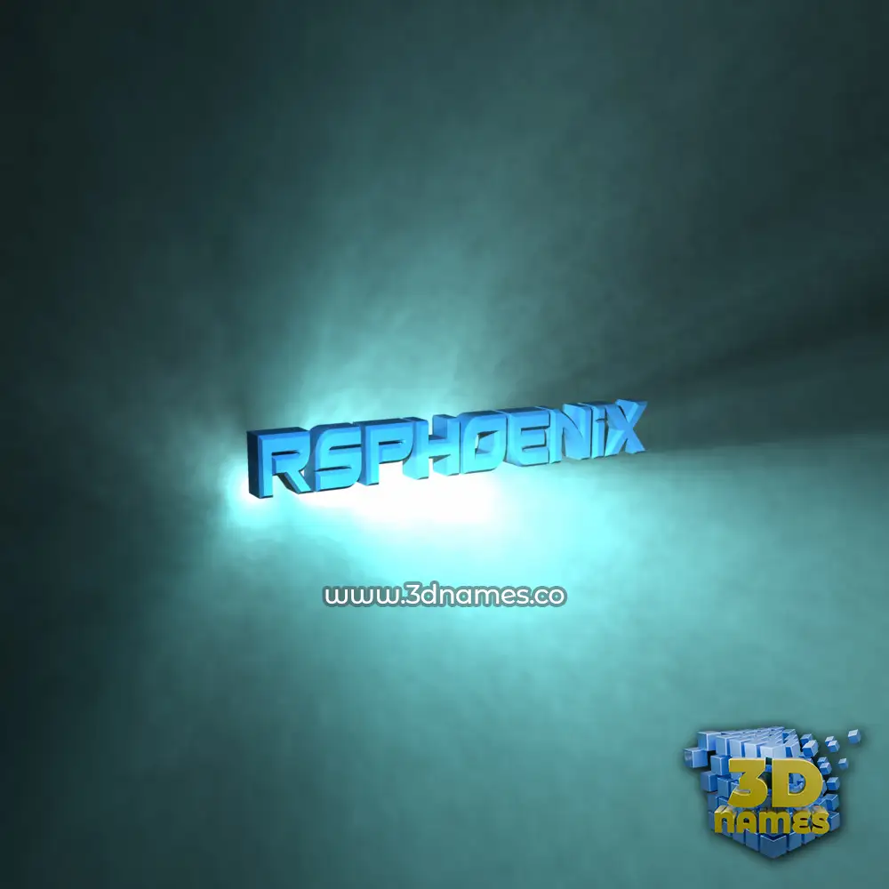 rsphoenix in Light Shine style - 3D name wallpaper